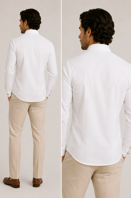 Camisa Smoking Cuello Clásico