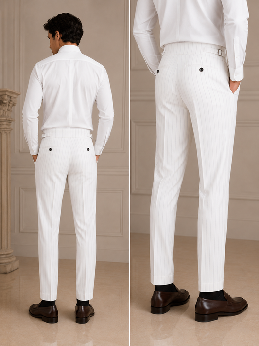 Pantalón Gurkha 2 Botones Frontales a rayas