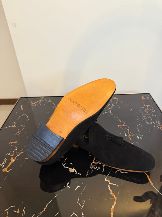 Mocasines color entero gamuzado