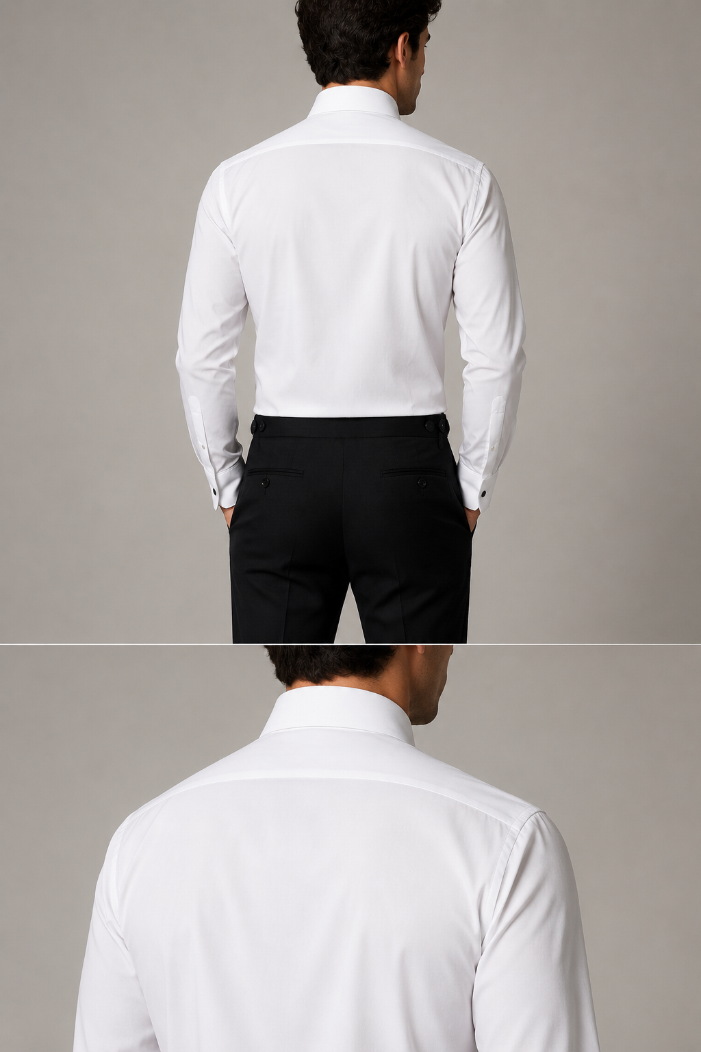 Camisa Smoking Cuello Italiano