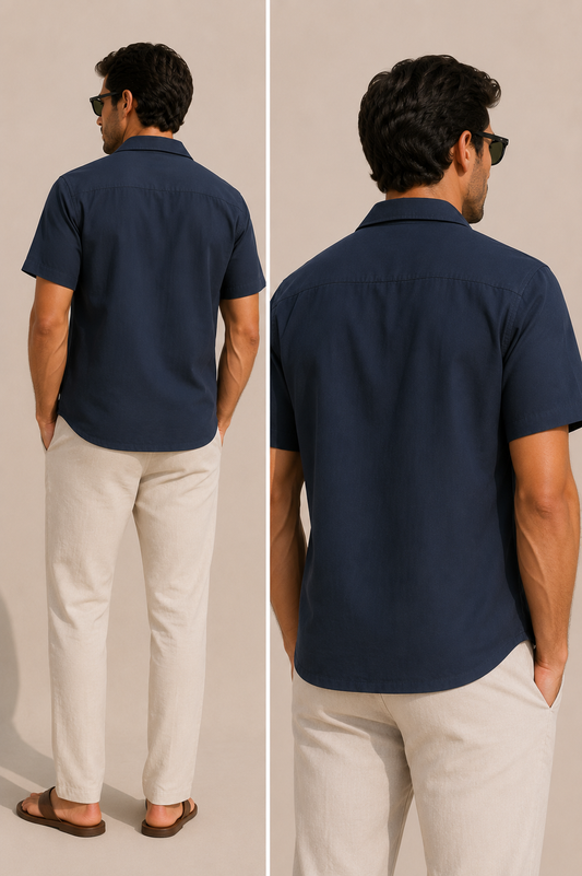 Camisa Manga Corta Con Cubre Botón