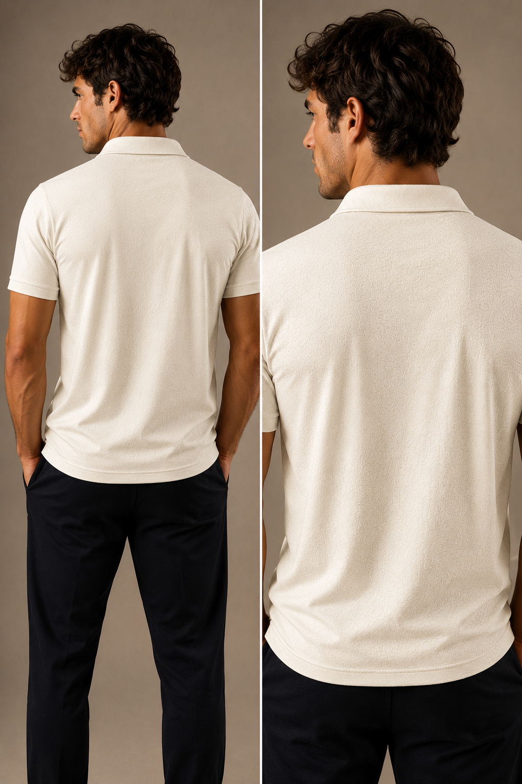 Polo cuello V cerrado