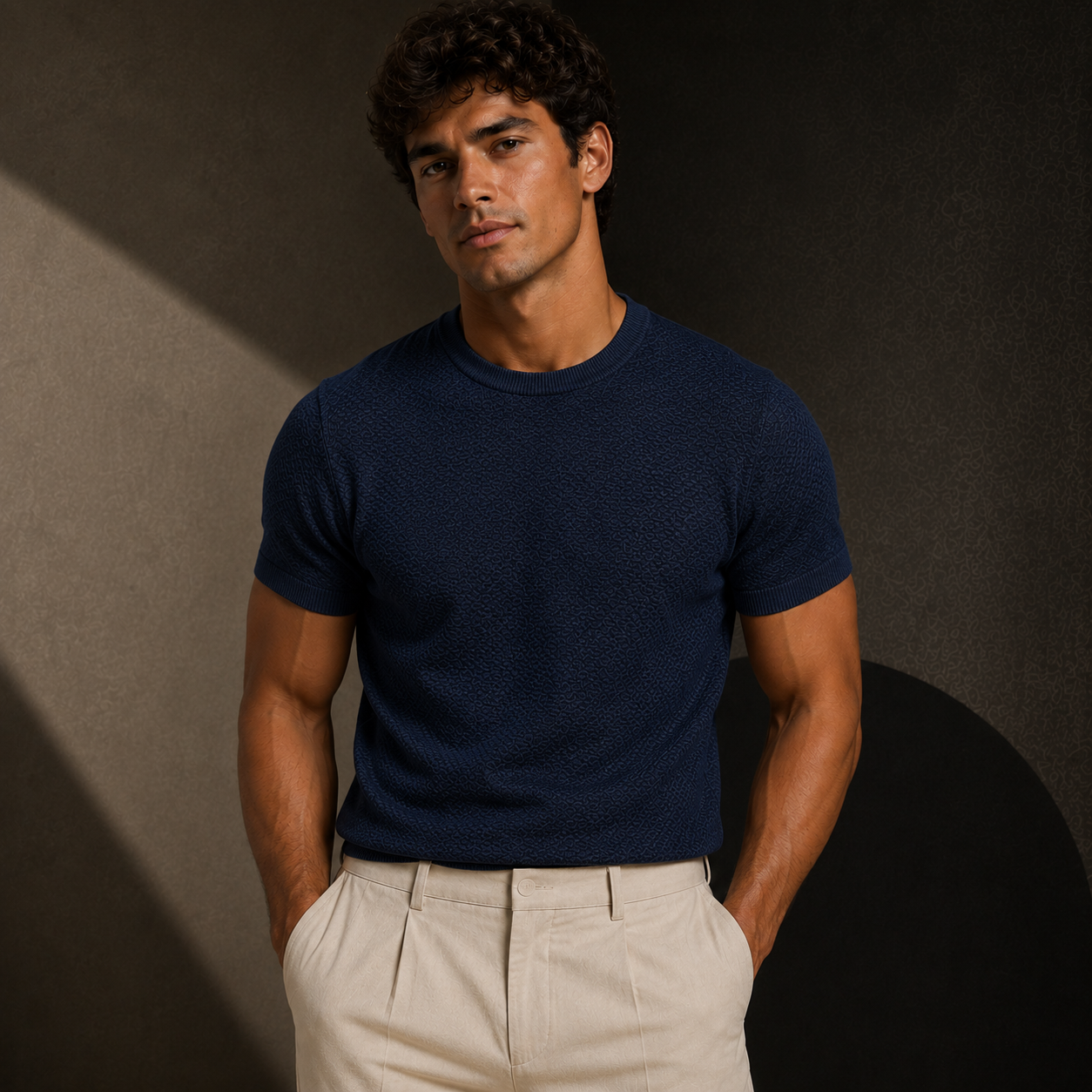 Polo cuello redondo