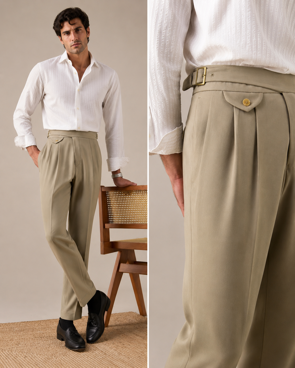 Pantalón Gurkha de Hebilla Lateral