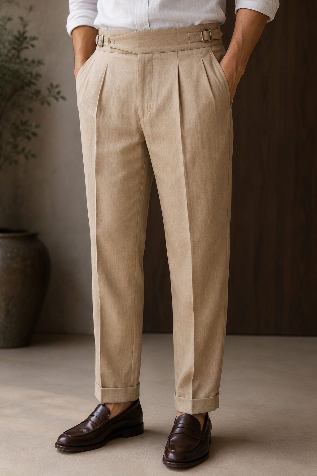 Pantalón Gurkha Cintura con Regulador Cruzado