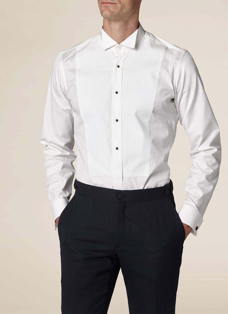 Camisa Smoking Cuello Italiano