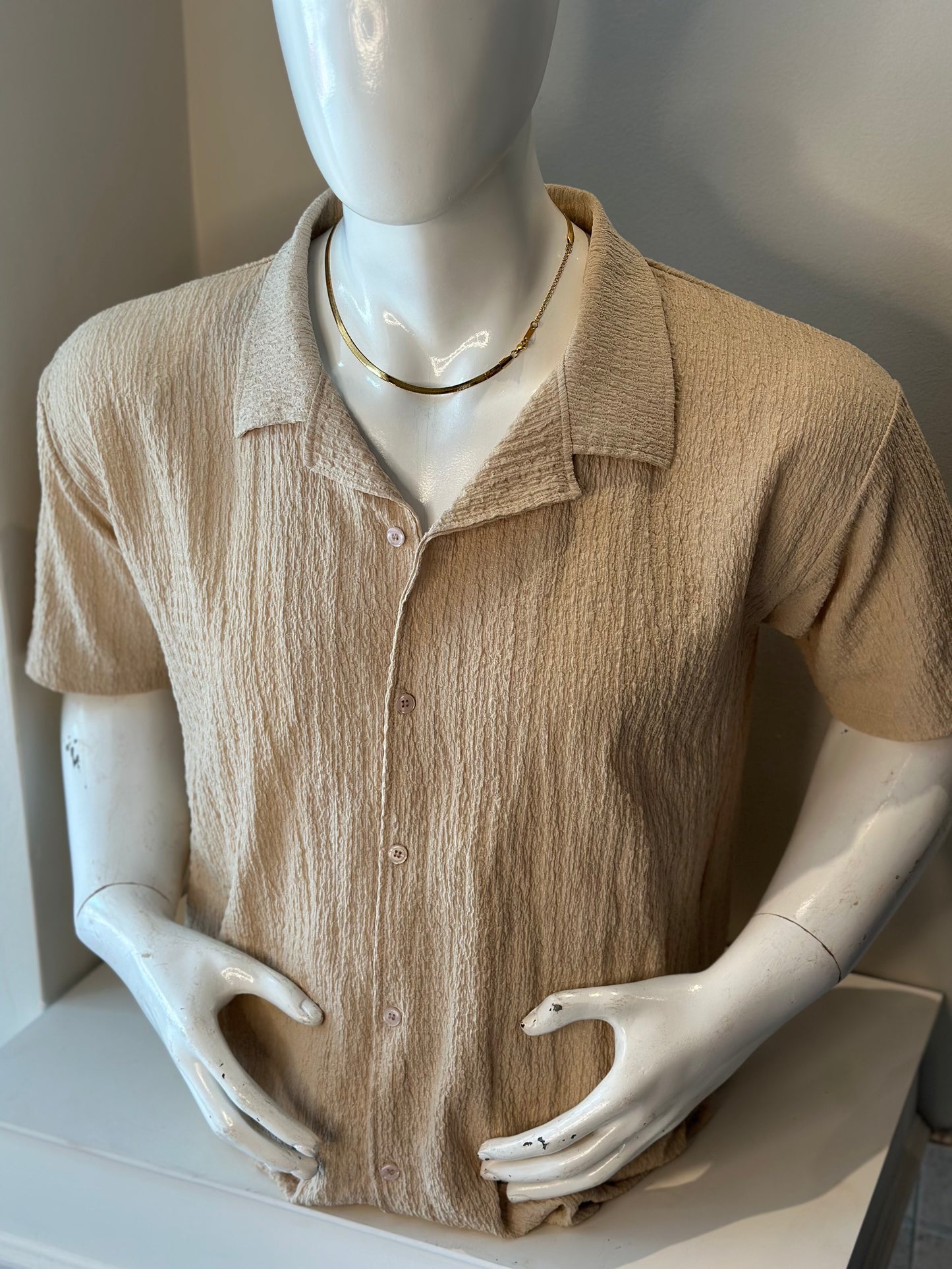 Camisa manga corta Old money Clasica