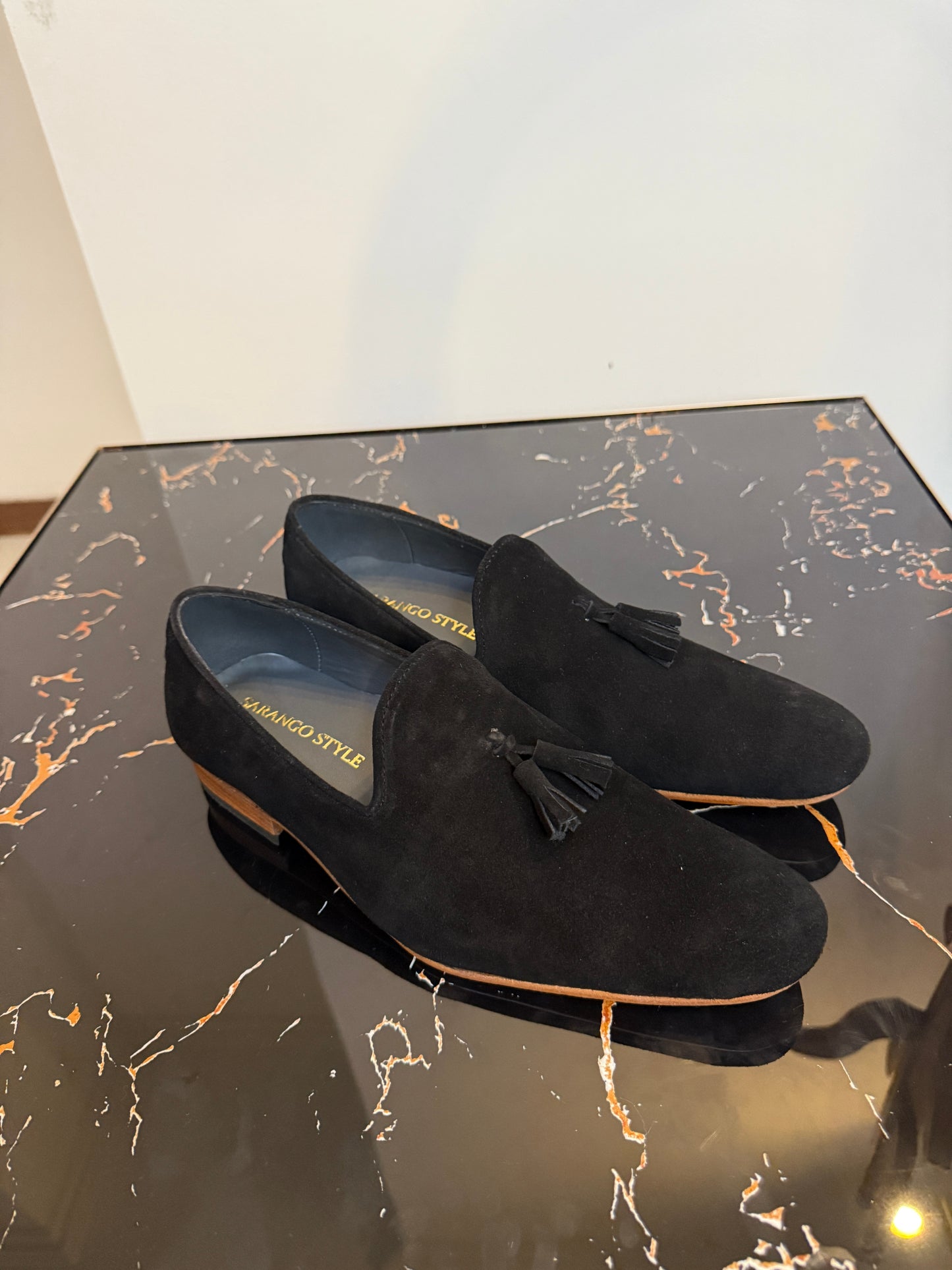 Mocasines color entero gamuzado